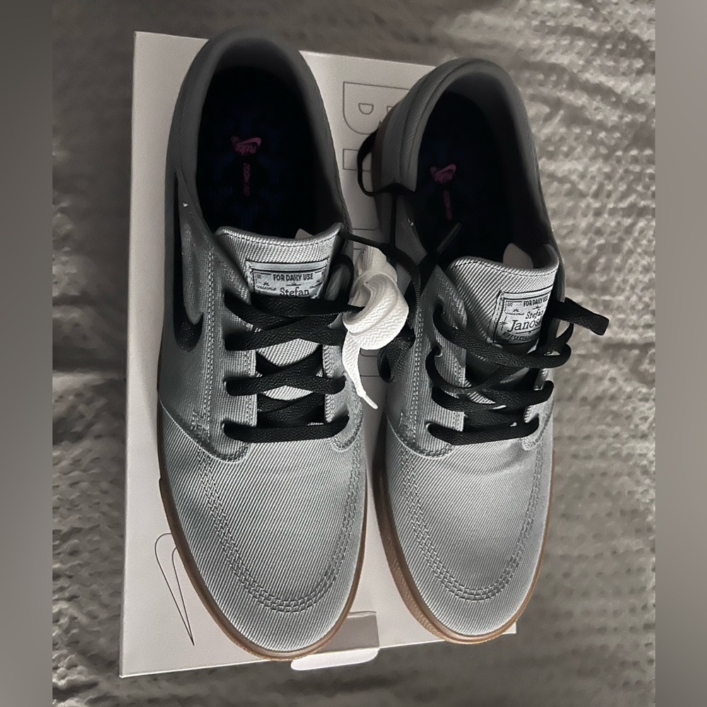 Nike Gray Janoskis with Gum bottom